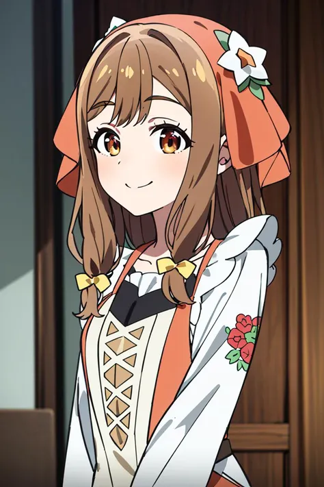 ((masterpiece,best quality)), absurdres,
<lora:Hanamaru_Genjitsu_no_Yohane:0.7>, Hanamaru_Genjitsu_no_Yohane,
solo, smiling, looking at viewer, upper body,