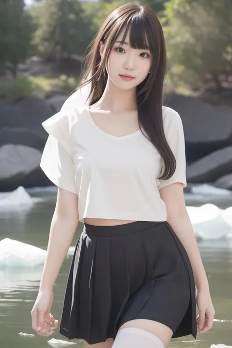 1girl\(standing, [white hair: black hair:5], skirt, stockings\),solo,blurred background,masterpiece,<lora:Black_silk_JK:0.6>,
BREAK
(((portrait))),(beautiful detailed glow),(detailed ice),(((beautiful detailed water))),