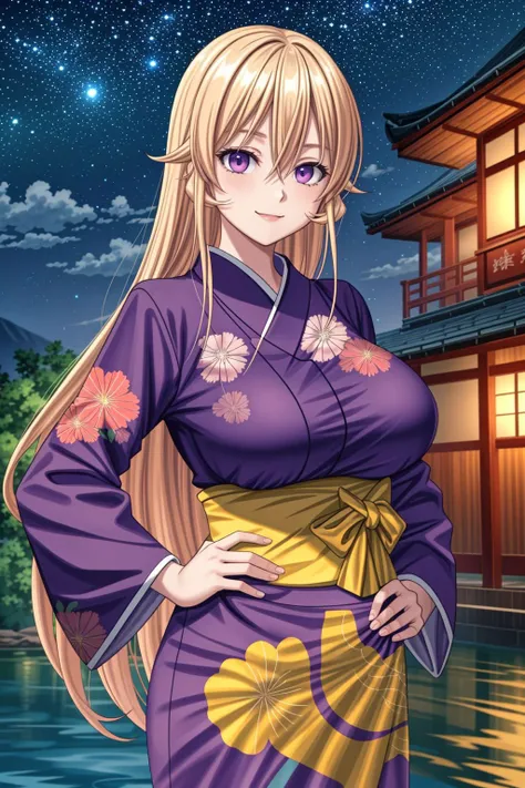 <lora:lcm_lora_sd15:1>,
(masterpiece,best quality,8k,beautiful and aesthetic:1.2),
solid-best-physical-appearance-perfect::2,
cosplay,Smile,
<lora:(bNKH)R`hYHh<.nakiri_erina_v1:0.7>,
aaerina,purple eyes,long hair,blonde hair,hair between eyes,(HUGE BREASTS:1.1),
Japanese-inspired cheongsam,kimono collar,hand on hip,
outdoor,night view,river,
<lora:[R]Xn}0{LORA.add_detail:0.6>,