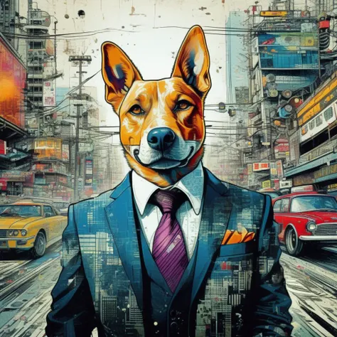 drawix9 businessman dog, ink, cinematic, expressive, very detailed<lora:drawix9:1>