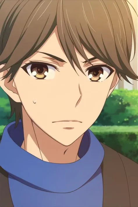 masterpiece, best quality, illustration, 1boy, solo, male focus, looking at viewer, , depth of field, , realistic, <lora:hayato_shinomiya:0.70>, hayato_shinomiya, brown hair, brown eyes