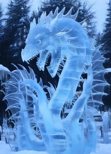 <lora:PE_IceSculpture:1> PEIceSculpture, ice sculpture,
beautiful dragon,
masterpiece, high resolution, octance 4k, high detail,