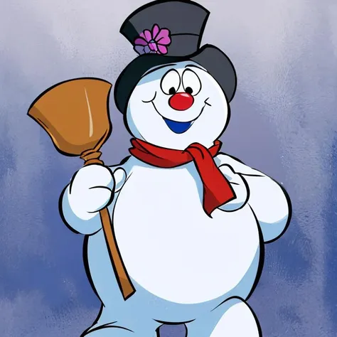 <lora:Bigdead_Style_Dim32:0.8>,((masterpiece,best quality)), absurdres, <lora:Frosty_the_Snowman:0.8>, Frosty_the_Snowman, snowman, no humans, solo, smiling, looking at viewer, cowboy shot,
