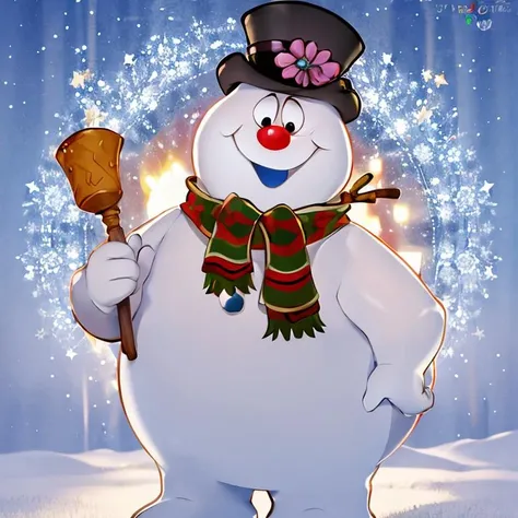<lora:Puppypaww_Style:0.8>,((masterpiece,best quality)), absurdres, <lora:Frosty_the_Snowman:0.8>, Frosty_the_Snowman, snowman, no humans, solo, smiling, looking at viewer, cowboy shot,