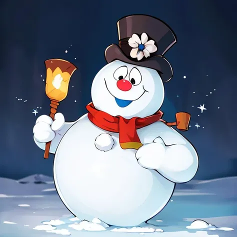 <lora:ricegnat_style:0.8>,((masterpiece,best quality)), absurdres, <lora:Frosty_the_Snowman:0.8>, Frosty_the_Snowman, snowman, no humans, solo, smiling, looking at viewer, cowboy shot,