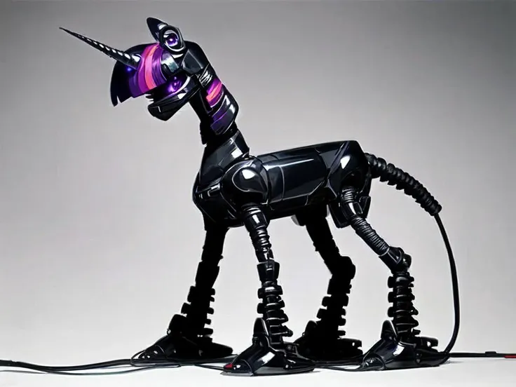 (score_9), black theme, all-black background, full body, character in the center of the screen, solo, (Twilight Sparkle style, tail, mane:1.2), slim waist, electrical wires hanging down, aggressive style, long neck,pony skeleton on a clean black background [skeleton on a black background: source_pony:0.9], exoskeleton without a body, anatomically correct, excellent body symmetry
