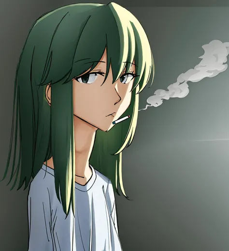 nokori7, 1girl, solo, crowd town, smoking cigarette, hyperrealism masterpiece 8k wallpaper ultra detailed <lora:nokori-000003:1.0>