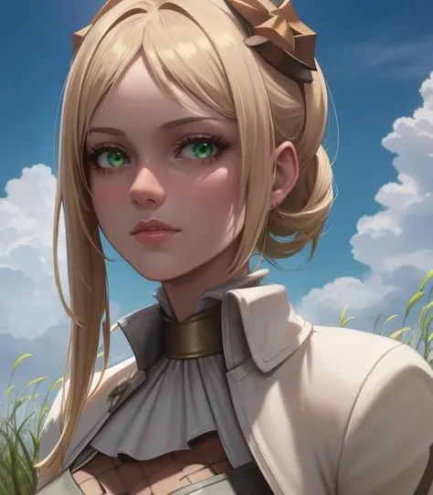 Commander \(Nier Automata\), Green eyes, White dress,
Standing in the field, Clouds, Grass, Blue atmosphere, Vegetation,
HDR, (highly detailed face and eyes:1.2), Masterpiece, Best quality, intricate, highly detailed, 8k, Trending on artstation,
<lora:Gabachek_Commander_Nier-01:0.7>