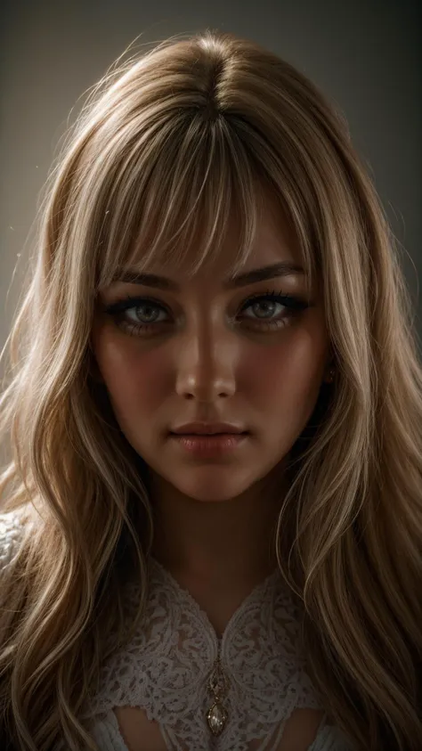 a woman with grey eyes and blonde hair posing for a picture with her hands on her cheek,  Artur Tarnowski, portrait photography, a portrait, photo \(medium\), closed mouth, happy, ((no bangs)), jewelry, wavy hair, 
(((masterpiece))), (((best quality))), HDR, ((intricate detail)), 
 <lora:add_detail:1>  <lora:racial-chang-slider:-0.1> <lora:backlight_slider_v10:-1>,  <lora:contrast_slider_v10:1>,  <lora:weight_slider_v2:1>,  <lora:epiC35mm:1> epiC35mm,  <lora:epiCRealismHelper:1>  <lora:breastsizeslideroffset:0.5>