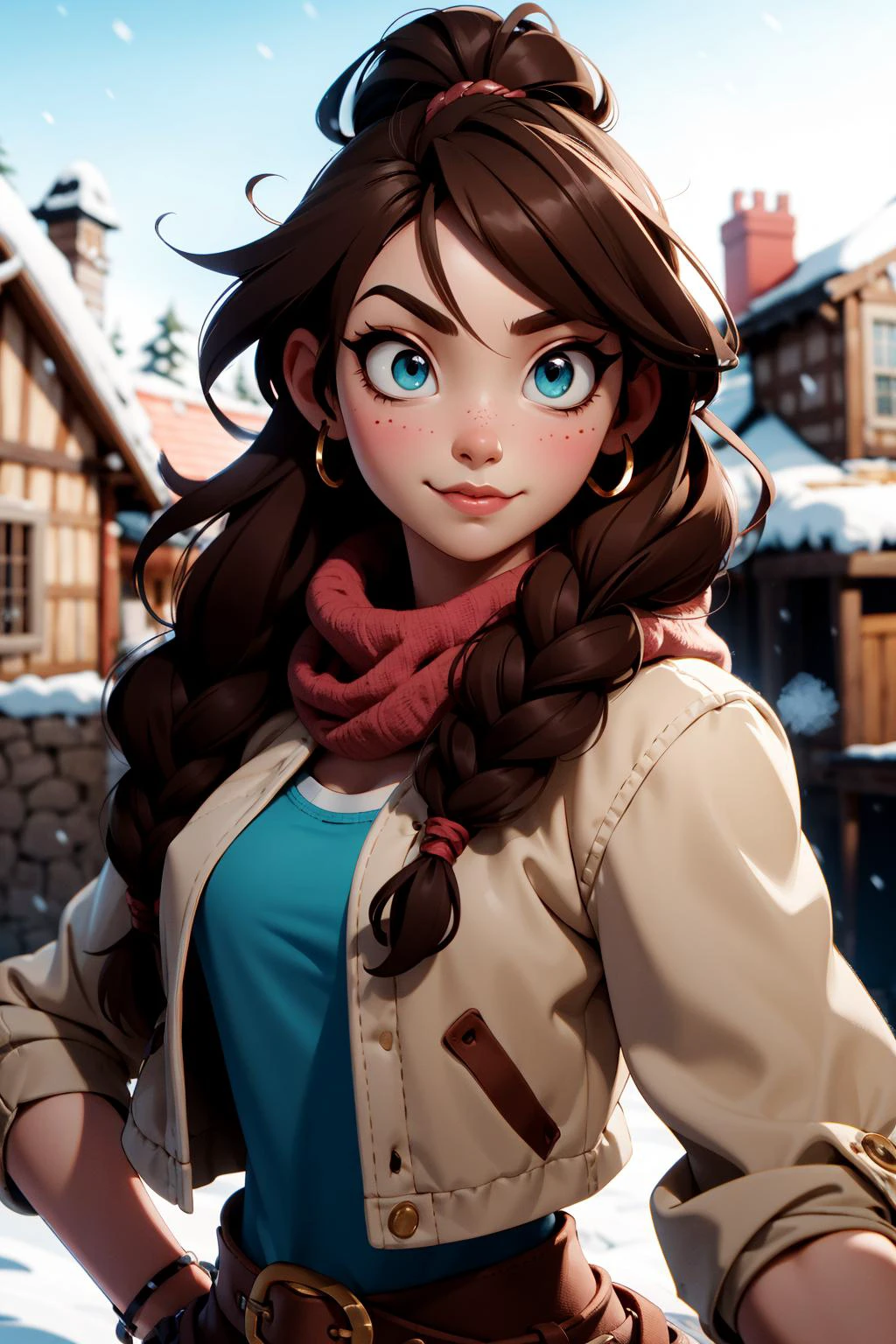 DEN_barbucci_styleMK2, 1girl, braid, aqua eyes, brown hair, villager, architecture, winter, winter clothes, country roads
masterpiece, best quality, intricate details, <lora:backlight_slider_v10:-1.5> <lora:contrast_slider_v10:3>