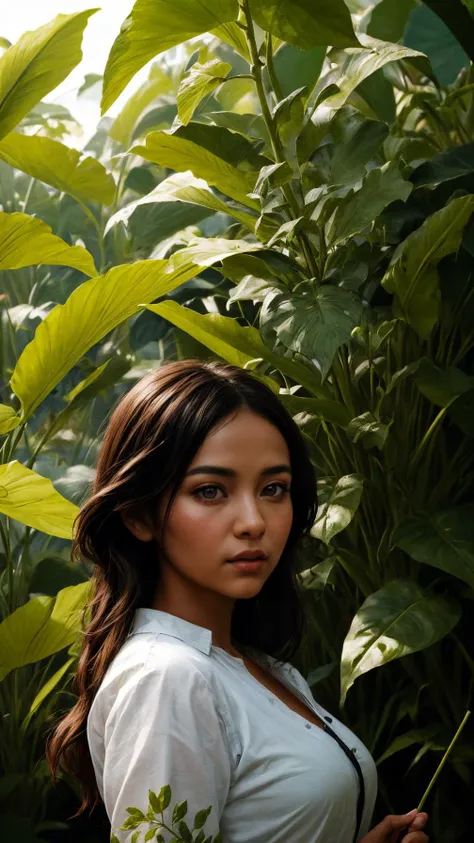 an illustration of a woman working in a botanical garden, cultivating rare and exotic plants, (hispanic:0.9) (asian:0.6)
<lora:add_detail:0.3> realistic, lifelike <lora:contrast_slider_v10:2.5>, inticate detail <lora:eye_opening_v2.0:0.5>,  <lora:backlight_slider_v10:-1>,  <lora:skin_slider_v2_1_FACE:0.5> <lora:filmgrain_slider_v1:1.5> film grain,