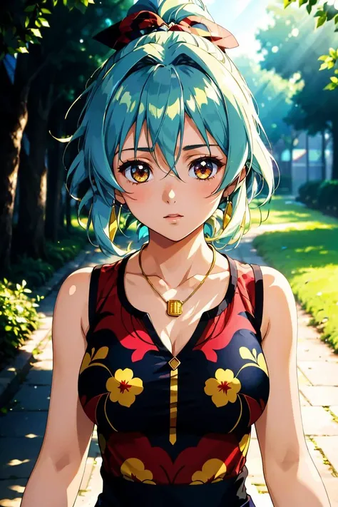 (masterpiece, best quality), 1girl, collarbone, wavy hair, looking at viewer, blurry foreground, upper body, necklace, contemporary, plain pants, ((intricate, print, pattern)), ponytail, two-tone hair, dappled sunlight, ligh
masterpiece, best quality, intricate detail, high environment detail, high contrast, <lora:contrast_slider_v10:3> <lora:backlight_slider_v10:-1> anime screencap,