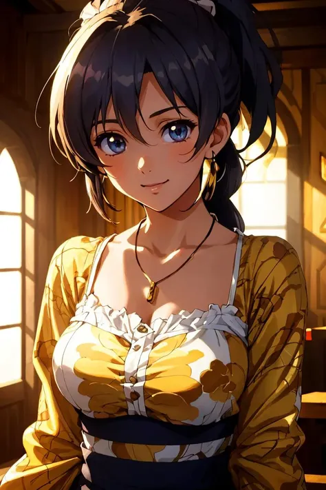 slayers,amelia wil tesla seyruun,1girl,solo, breasts,
(best quality, masterpiece, RAW photo,ultra-detailed:1.2), looking at viewer,smile