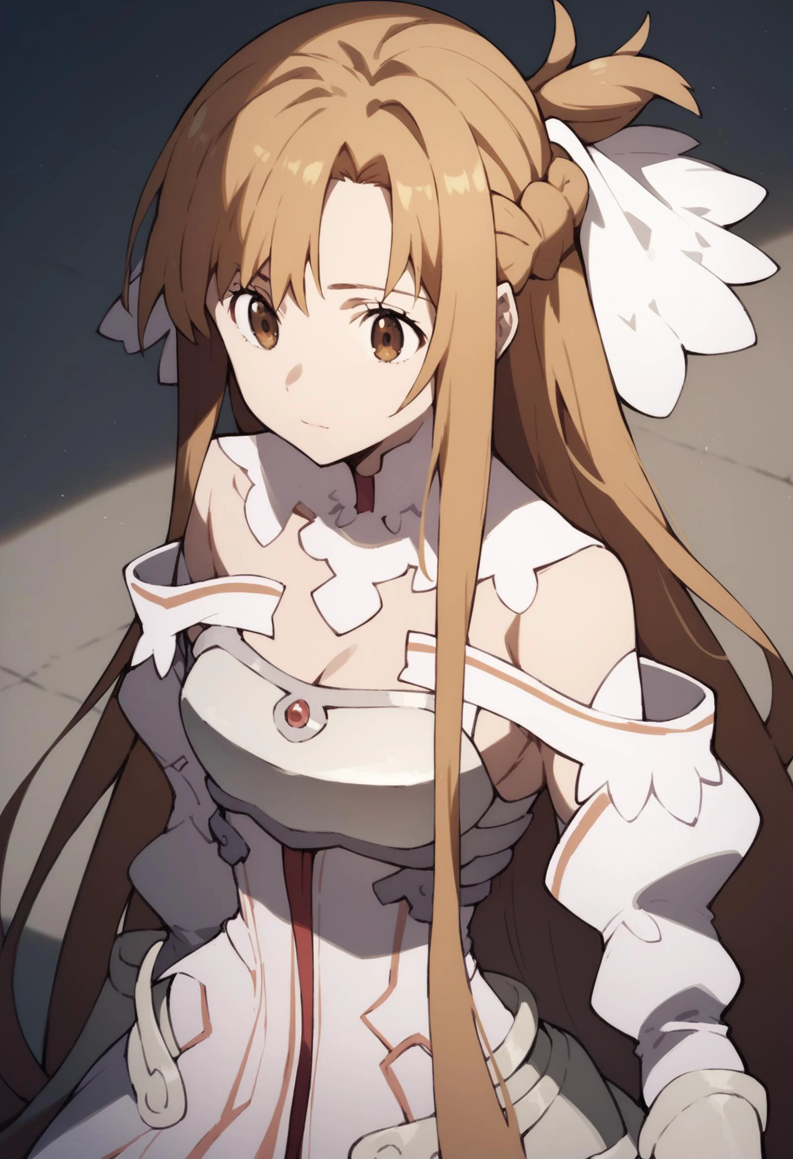 <lora:PONY-ç»-Pokemon:0.7> ,score_9, score_8_up, score_7_up,pokemon pokemon_(anime),solo,1girl, <lora:asuna-yuuki-s3-ponyxl-lora-nochekaiser:0.8>,asuna yuuki, long hair, bangs, brown hair, brown eyes, very long hair, braid,dress, bare shoulders, detached sleeves, white dress, armor, breastplate, white armor,, uncensored,<lora:add-detail-xl:1>,<lora:Expressive_H-000001:0.8>
