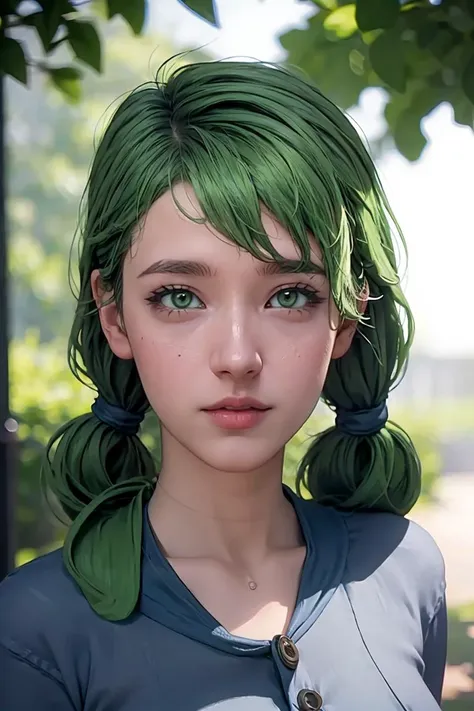 (masterpiece, best quality), 1girl, beautiful face, <lora:caroline:1> caroline, green hair, twintails, green eyes,