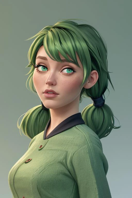 <lora:caroline-10:0.8> caroline, green hair, twintails, green eyes,