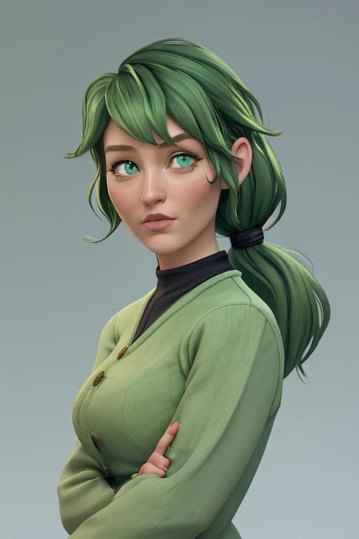 <lora:caroline-10:0.8> caroline, green hair, twintails, green eyes,