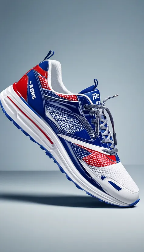 advertising poster style sneaker, professional, modern, product-focused, commercial, eye-catching, highly detailed