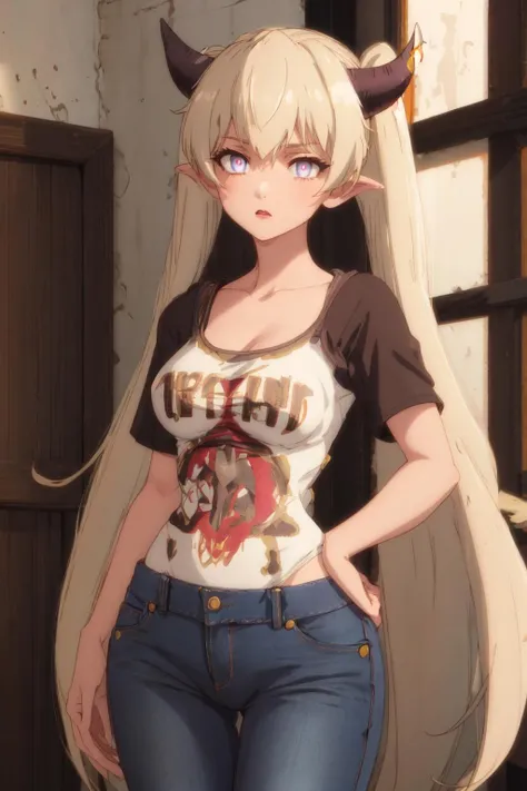 High resolution, Very detailed, perfect lighting, beautiful detailed eyes, ((masterpiece,Best Quality)), absurdities, alone, princess zelda, by the width, crown braid, Hair clip, pointy ears, Gloves without fingers, black gloves, smile, curves, nod, , deep neckline, deep neckline, short skirt, visible underwear, pink thong, touching her breasts in a sexy way, close up, disfraz de mucama sexy, disfraz de sirvienta sexy color ?????, cabello color ?????, vista desde atrás, trasero grande 