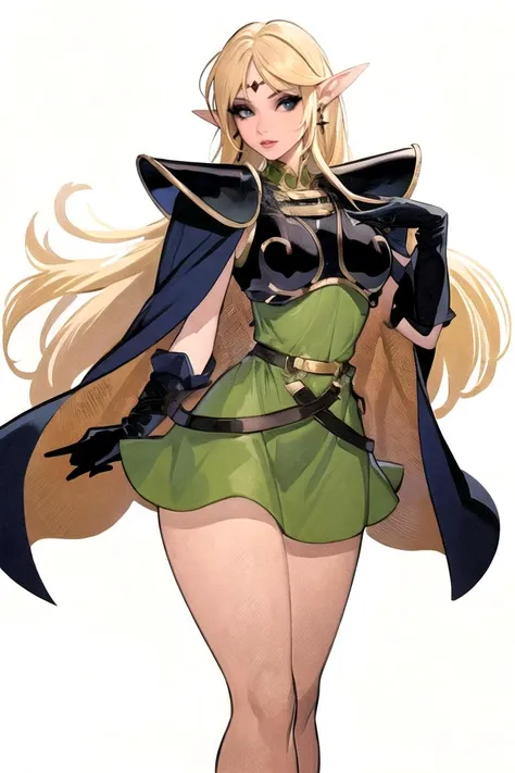 masterpiece, best quality, high quality, highres,looking at viewer,  
ARTSTYLE_VintagePinup_jazy_ownwaifu, www.ownwaifu.com, 
1girl, solo,simple background, pose, 
<lora:ARTSTYLE_VintagePinup_jazy_ownwaifu-15:0.8> 
ANI_CLASSIC_deedlit_ownwaifu, www.ownwaifu.com, 
pointy ears, blonde hair, long hair, elf, circlet, green eyes, long pointy ears, very long hair, breasts, medium breasts, earrings, lips, makeup, bangs, 
cape, armor, blue cape, shoulder armor, pauldrons, gloves, breastplate, belt, green dress, short dress, 
<lora:ANI_CLASSIC_deedlit_ownwaifu-15:1>