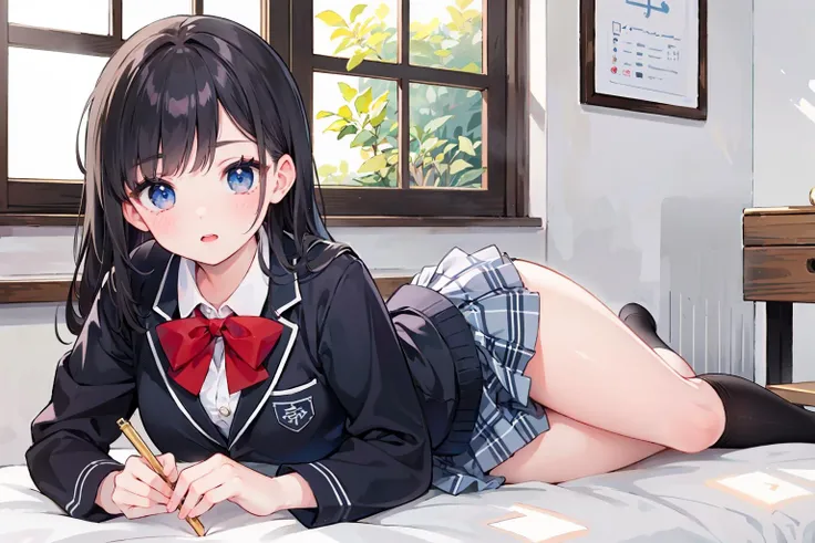 masterpiece, best quality,
1girl, full body,detailed eyes, solo,school uniform,