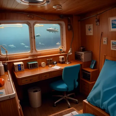a ship cabin <lora:Life_Aquatic_v1:0.8> aquatic