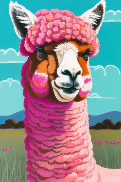 an alpaca by benedictus_variations <lora:benedictus_variations:1>