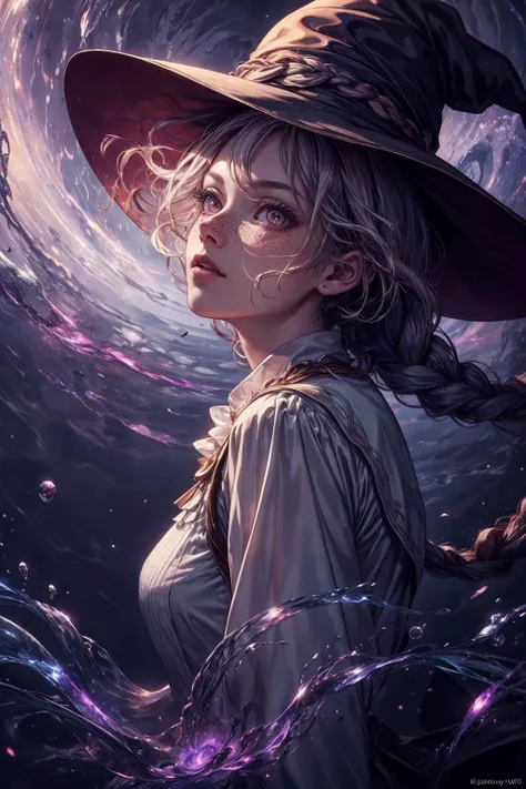 ((hyper detail)) (Real: 1.5), (Raw photo: 1.4), (Photorealistic: 1.3), (Masterpiece), Best Quality, Best Quality, Highly Detailed CG Unity 8k Wallpaper, Detailed and Intricate, Back View, Original, Miraculous Witch, Disturbed Space, Flowers, High Resolution, [:( Detail Face: 1.2): 0.2], Film Grain, (High Detail Skin: 0.9), 8k, Detailed Gradient Background, The Morning of the Beginning