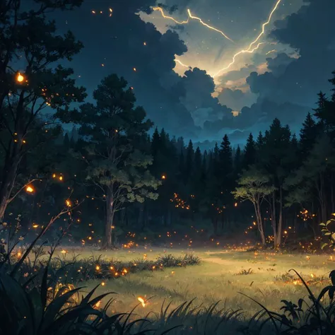beautiful, linework, thick outlines, strong shadows, <lora:detail_slider_v4:1.0>,
grass field, tall grass, dark night, cloudless sky, eerie lighting, fireflies emerging, (fireflies everywhere:1.1), swarms of fireflies, tiny specks of light, insects buzzing, floating particles, serene atmosphere, peaceful,