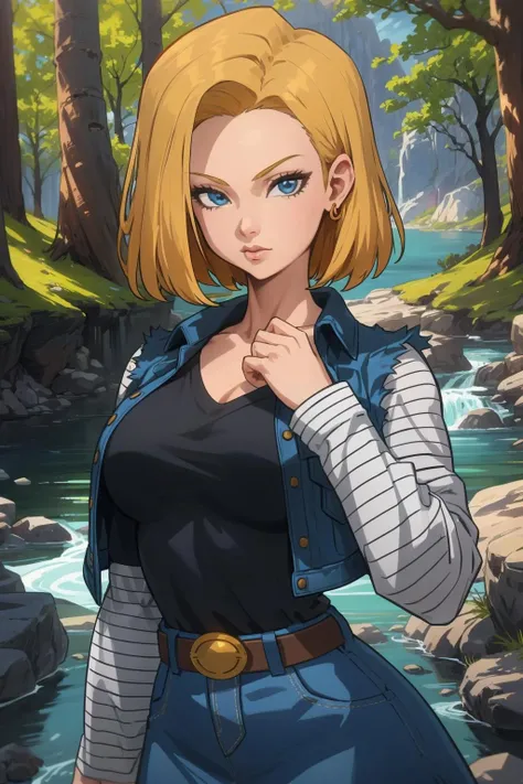 large_breasts, blue_eyes, short , blond hair <lora:c18:1>