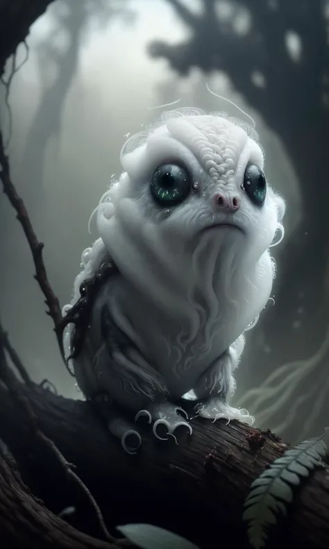 [Very close view of scull::0.45][scull:female demon with big cloudy white glass eyes:portrait, old dry skin, (dark forest in background :1.1), (mystical fog creeps:1.2), atmosphere, horror, fear, thicket, driftwood, moss, dampness, (thorn, cataract:1.5), (big cloudy white glass eyes:1.5), defocus : 0.2], soothing tones, muted colors, (tilt shift:1.2), shot with Hasselblad X1D - 50c, photorealistic, cinematic lighting, dark atmosphere, volumetric lighting, action pose, epic scene, lots of fine detail, movie style, photography, natural textures, natural light, natural blur, photorealism, cinematic rendering, ray tracing, highest quality, highest detail, Cinematic, Blur Effect, Long Exposure, 8K, Ultra-HD, Natural Lighting, Moody Lighting, Cinematic Lighting, hyper-realistic, vibrant, 8k, detailed, ultra detail, <lora:CuteCreatures:1>
