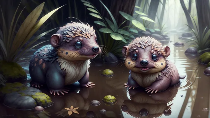 concept art <lora:CuteCreatures:0.9> Cu73Cre4ture, platypus, <lora:add_detail:1.2>