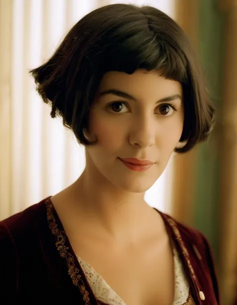<lora:Aether_Amelie_v1_SDXL_LoRA:1> front-facing photo of amelié, cinematic, intricate