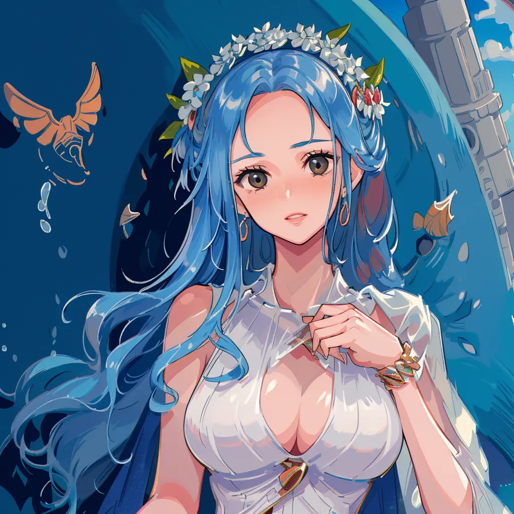 ((mature female, masterpiece, mistress, goddess)),((masterpiece: 1.2)),ultra-detailed, ultra high res, high quality, 4K, solo, 1girl,extreamly delicate and beautiful,illustration,masterpiece,(illustration),(highres),blue hair
