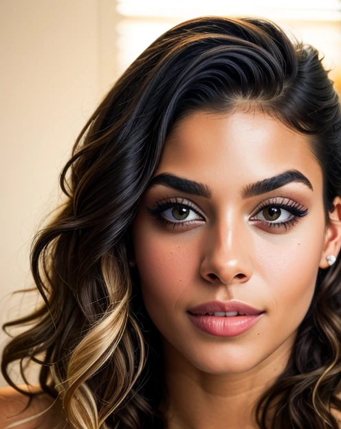1girl <lora:DETAIL_SLIDER_BY_STABLE_YOGI:0.6> mid-s <lora:Aesthetic-Portrait-V2:1> AS- YoungV2-fcPortrait-prettyeyes <lora:Black_Women:0.5> Photographic Realistic highly-detailed photographic romantic-lighting portrait-photography face-and-shoulders-portrait looking-at-the-viewer (flirty-facial-expression:1.3) crimped-hair two-tone-hair sultry-lips (skin-pores:1.3) seductive alluring charming sexy
