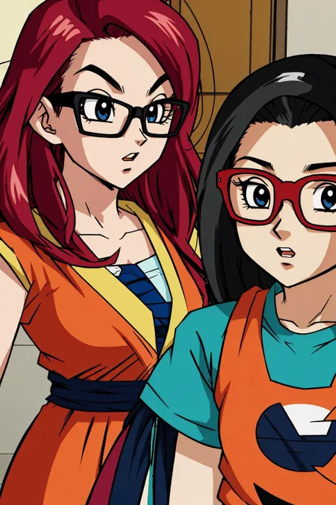 1girl, nerdy, <lora:nerdy_fc_v1.0.safetensors:0.5>, glasses, anime, absurdres illustration,, dbsuper style ,<lora:dbsuper_style_offset:1>