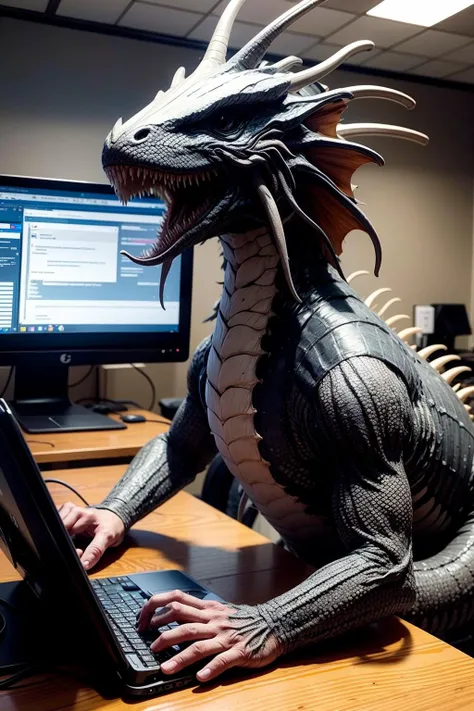 (leviathandef:1.6) (in suit:1.3), (programming on computer:1.1), office, centered, 8k, F2.8, RAW Photo, ultra detailed, extremely detailed <lora:spleviathan:0.8> <lora:add_detail:0.8>