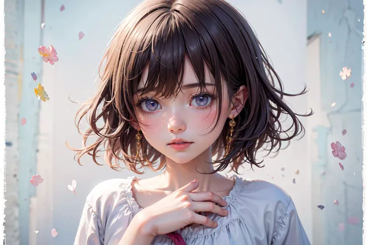 (watercolor: 1.2), 1girl