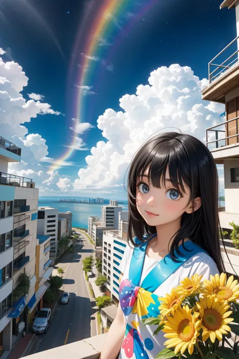1girl, epic Chalk painting, surreal, landscape of a [Flirty|Lifeless] Nonchalant ([The Crown of Thorns:Panama:1]:1.3) in the distance there is a Waterfall, Acid colors city street and Pegasus constellation in background, Stars in the sky, portrait art, [ (realism art by Philip Pearlstein:1.1) , (Rebeca Saray:0.9) , (Jacob Hashimoto:1.3) , (Ethan Van Sciver:1.3) ::19], Vivid, Lonely, Tinycore, side lit, L USM, Film grain, dripping dark rainbow, Yellow and electric color details, absurdres, Best quality, surrealism