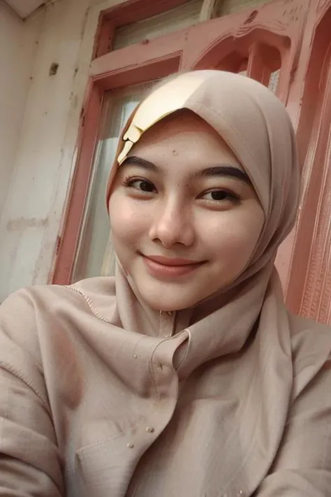 <lora:Project_Gigi-09:1> anggia, extremely detailed face, hijab, <lora:Expressions V3:0.5> facial expression, loving (,upturned mouth, wide smile)