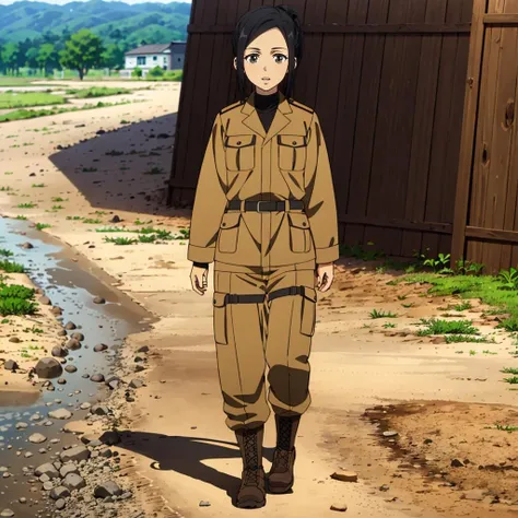 masterpiece,highres,high quality,extremely detailed,solo,
<lora:CaieTanya001:0.7>,
CaieTanya,1girl,
military uniform,jacket,turtleneck shirt,
belt,pants,
boots,
