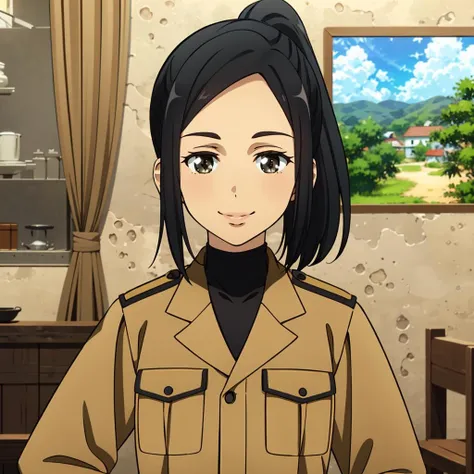 masterpiece,highres,high quality,extremely detailed,solo,
<lora:CaieTanya001:0.7>,looking at viewer,smile,
CaieTanya,1girl,
ponytail,
military uniform,jacket,turtleneck shirt,