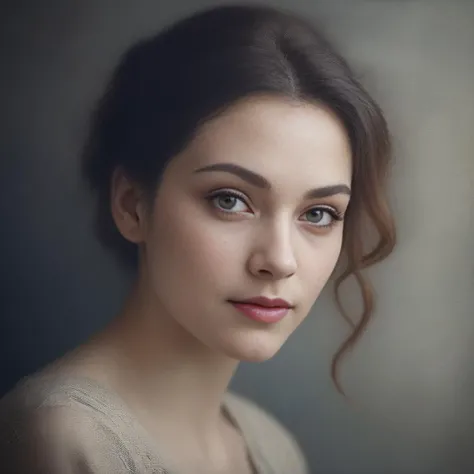 a studio portrait taken with a 70mm camera in the artistic style of Anna Dittmann and pino daeni. studio lighting, deep natural colors, subtle contrast