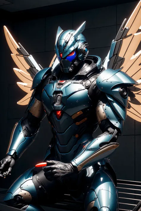 <lora:hadesarmorv6.4:0.8>
masterpiece, highly detailed photorealistic 8k raw photography, best cinematic quality, volumetric lighting, volumetric shadows
a man in reflective Honolulu Blue full wsprmr armor, full body, powerful constitution, symmetrical metal wings, Sitting, pretending to spin a pizza dough, Birdâs-eye view, A creepy, rundown motel in the middle of nowhere, with flickering neon signs