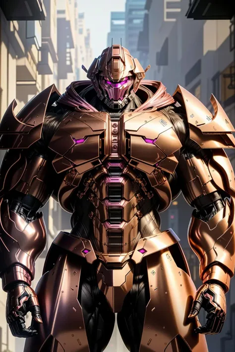 <lora:zzmckzz_v1:1>
masterpiece, highly detailed photorealistic 8k raw photo, volumetric lighting and shadows, best quality 
pink metallic mecha robot, glowing texture, (bodybuilder pose showing his muscles:1.2)
clear and defined Alphonse Mucha background