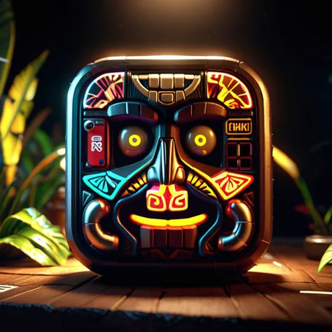 A close up of a clock with a face on it - SeaArt AI