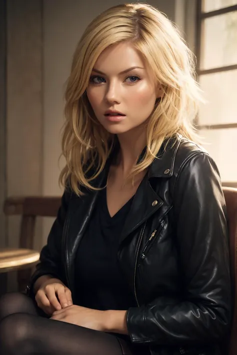(masterpiece, absurd quality, fine detail, professional shading), v-ray render, mature female, Elisha Cuthbert, blonde hair, blue eyes, (detailed face and eyes):1.2, jewelry, leather jacket, neck wrap ribbed top, carbon38 leggings, candid, sitting, sophisticated cafe, br-max, realistic, photorealistic:1.2, hyperrealism, <lora:Elisha_Cuthbert:0.7>, <lora:br_max:0.3>
