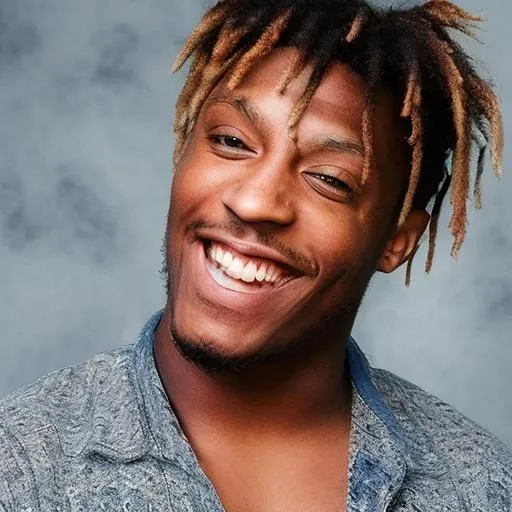 ((masterpiece, best quality, portrait photograph)), (juicewrld) smiling , dreadlocks, <lora:juicewrld-20:1>, solo, isolated
