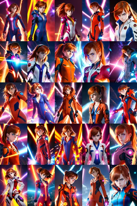 emma watson angry, epic volumetric lighting, (plugsuit:1.4), souryuu asuka langley, neon genesis evangelion, evangelion \(mecha\), film grain, centered, full body, (masterpiece, best quality, highres, photo-referenced:1.1), science fiction, sparkling eyes, neon trim, caustics, (character focus), (perfect anatomy:1.2), (realistic, photorealistic:1.5)