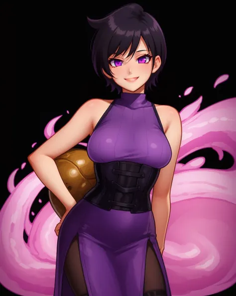 score_9,score_8_up,score_7_up,score_9,score_8_up,score_8,ultra detailed,beautiful face,beautiful hands,detailed background,detailed face,4k,HD,8k,highres,antialiasing,detailed,Toph, Toph Bei Fong,1girl,solo,looking at viewer,smile ,smug smile, black hair,medium breasts,blind green eyes,grin,black leotard,bodysuit,covered navel, cowboy shot,room,room background, squatting, inflatable body, inflatable skin, latex skin, shiny skin, rubber skin, plastic skin, inflatable hair, plastic hair, shiny hair, rubber hair, latex hair, futanari, horse cock futanari, horsecock, cum dripping from tip of cock into condom, cumming into condom, cumming, comdon filling, grabbing own cock, huge condom, condom balloon, transparent green condom full of cum, whole character in view, hard nipples, green latex thigh-highs, platform heels, extra tall platform heels, green latex elbow gloves